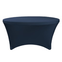 Stretch Spandex 5 ft Round Table Covers Navy Blue