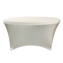 Stretch Spandex 5 ft Round Table Cover Ivory
