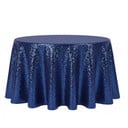 120 inch Round Glitz Sequin Tablecloth Navy Blue