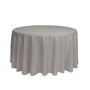 108 inch Round Polyester Tablecloth Gray
