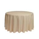 108 Inch Round Polyester Tablecloth Champagne
