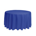 108 inch Round Polyester Tablecloth Royal Blue