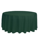 132 inch Round Polyester Tablecloth Hunter Green