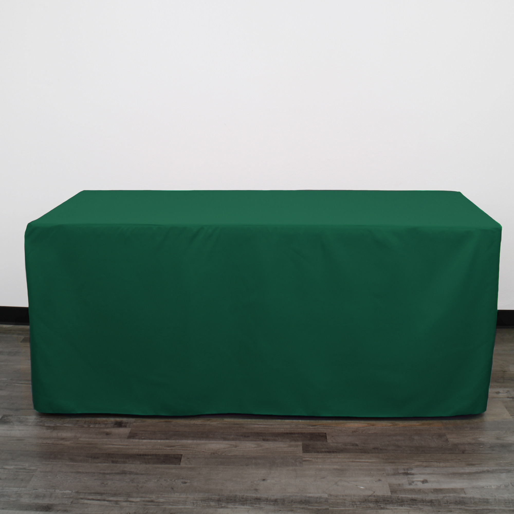 6 ft. Fitted Polyester Tablecloth Rectangular Hunter Green