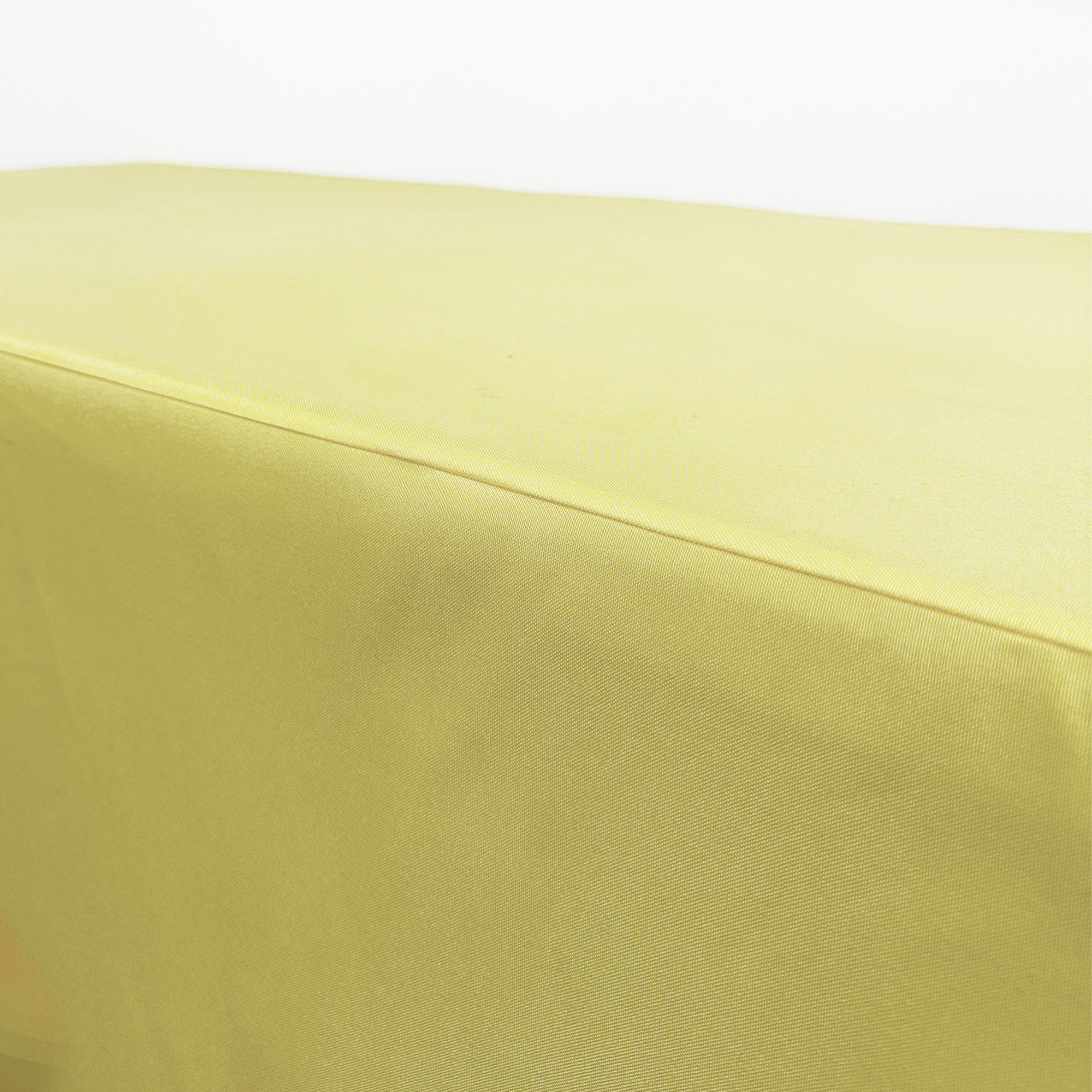 6 ft. Fitted Polyester Tablecloth Rectangular Pastel Yellow seam