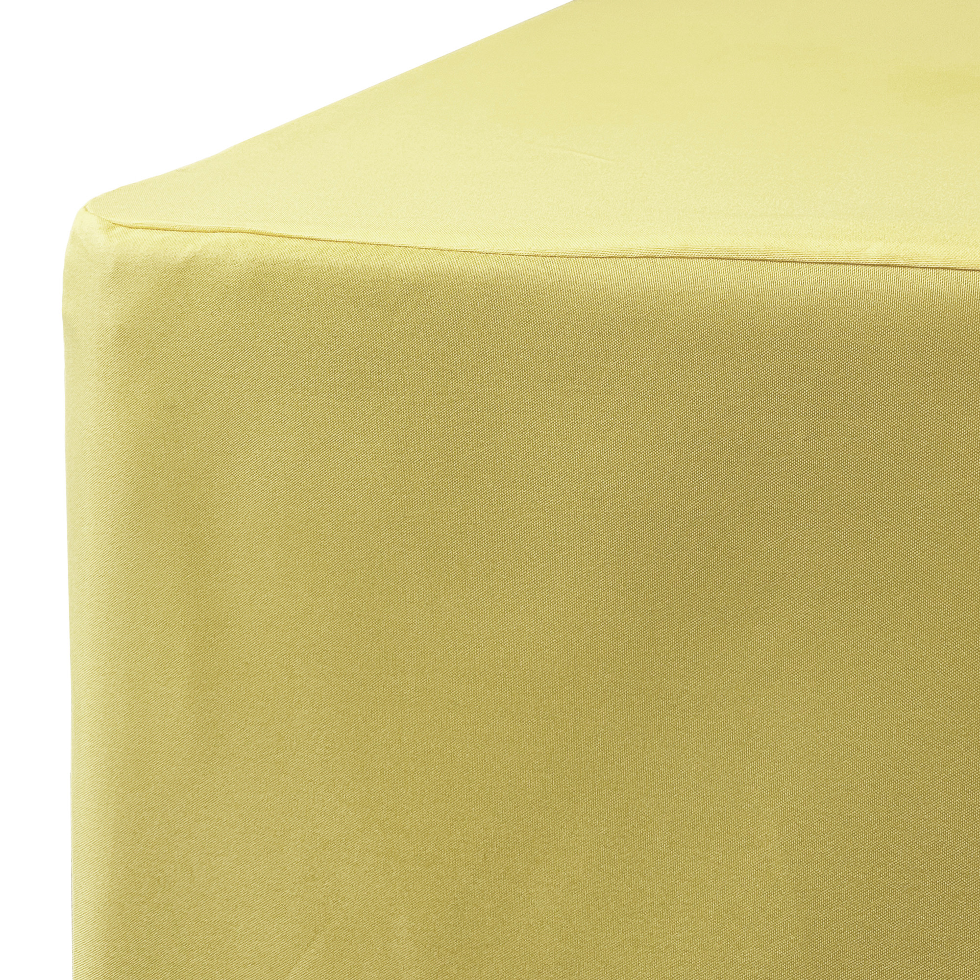 6 ft. Fitted Polyester Tablecloth Rectangular Pastel Yellow corner