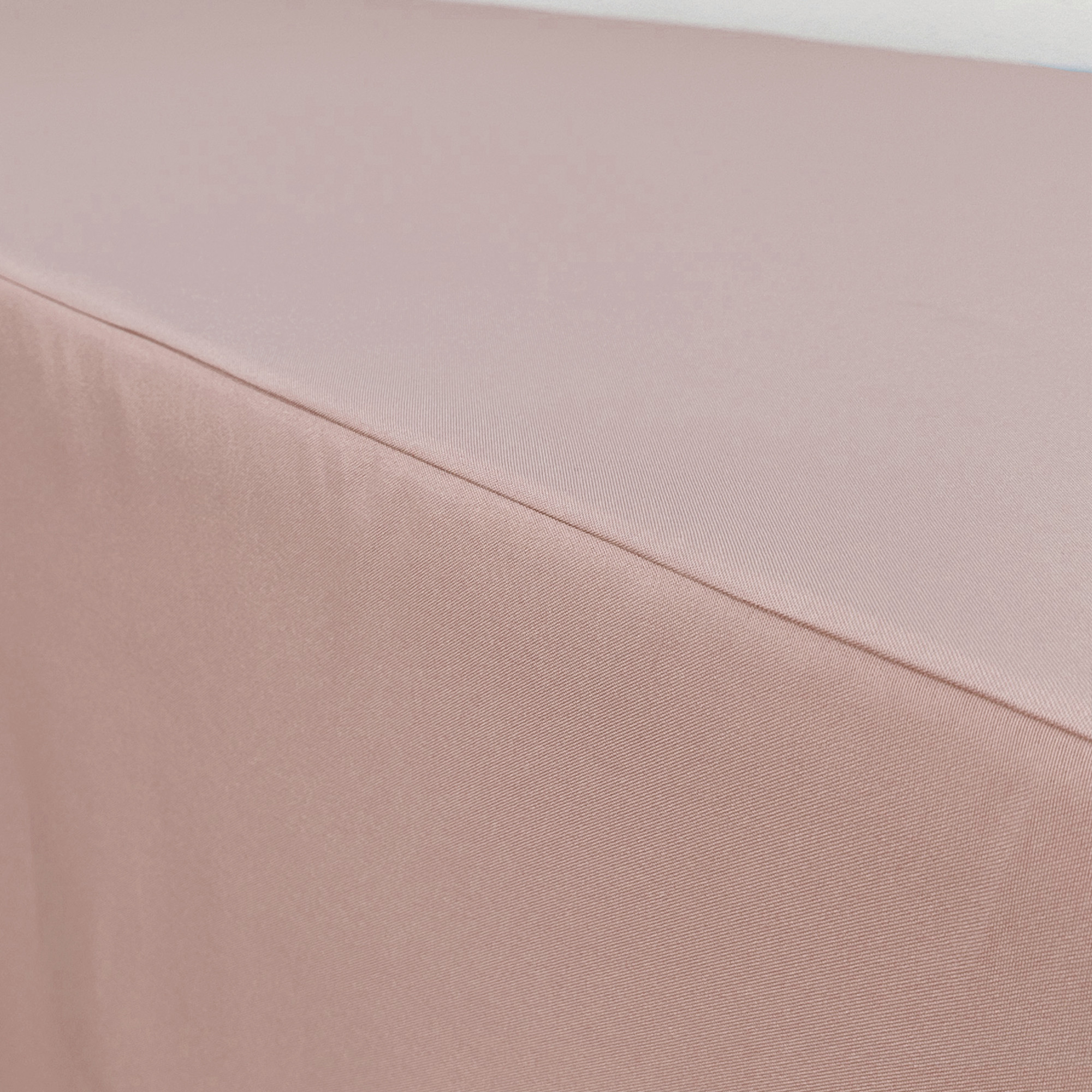 8 ft. Fitted Polyester Tablecloth Rectangular Blush seam