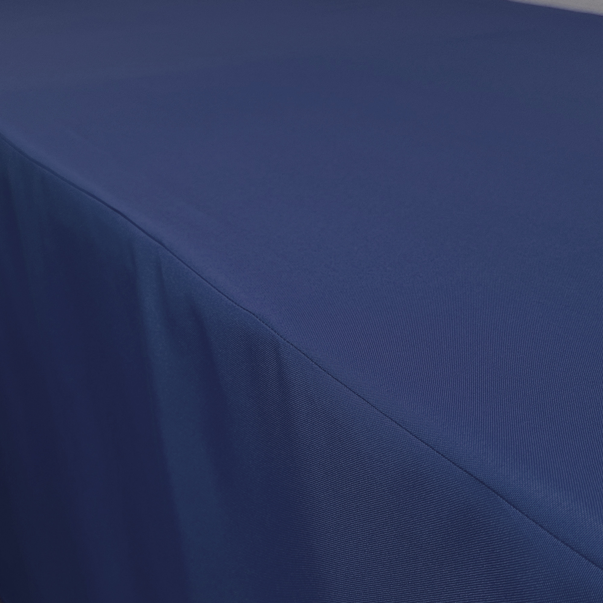 8 ft. Fitted Polyester Tablecloth Rectangular Navy Blue seam