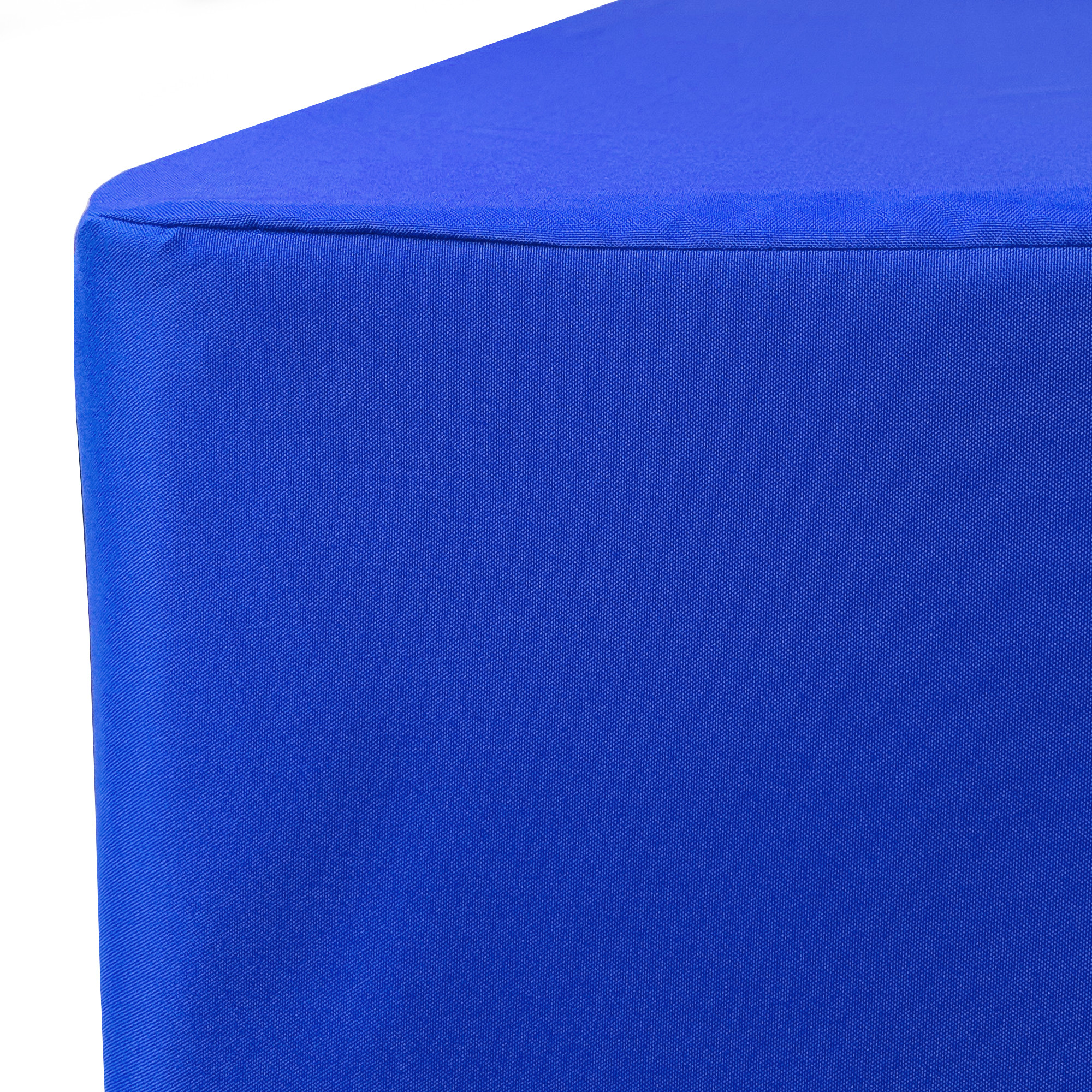 8 ft. Fitted Polyester Tablecloth Rectangular Royal Blue corner