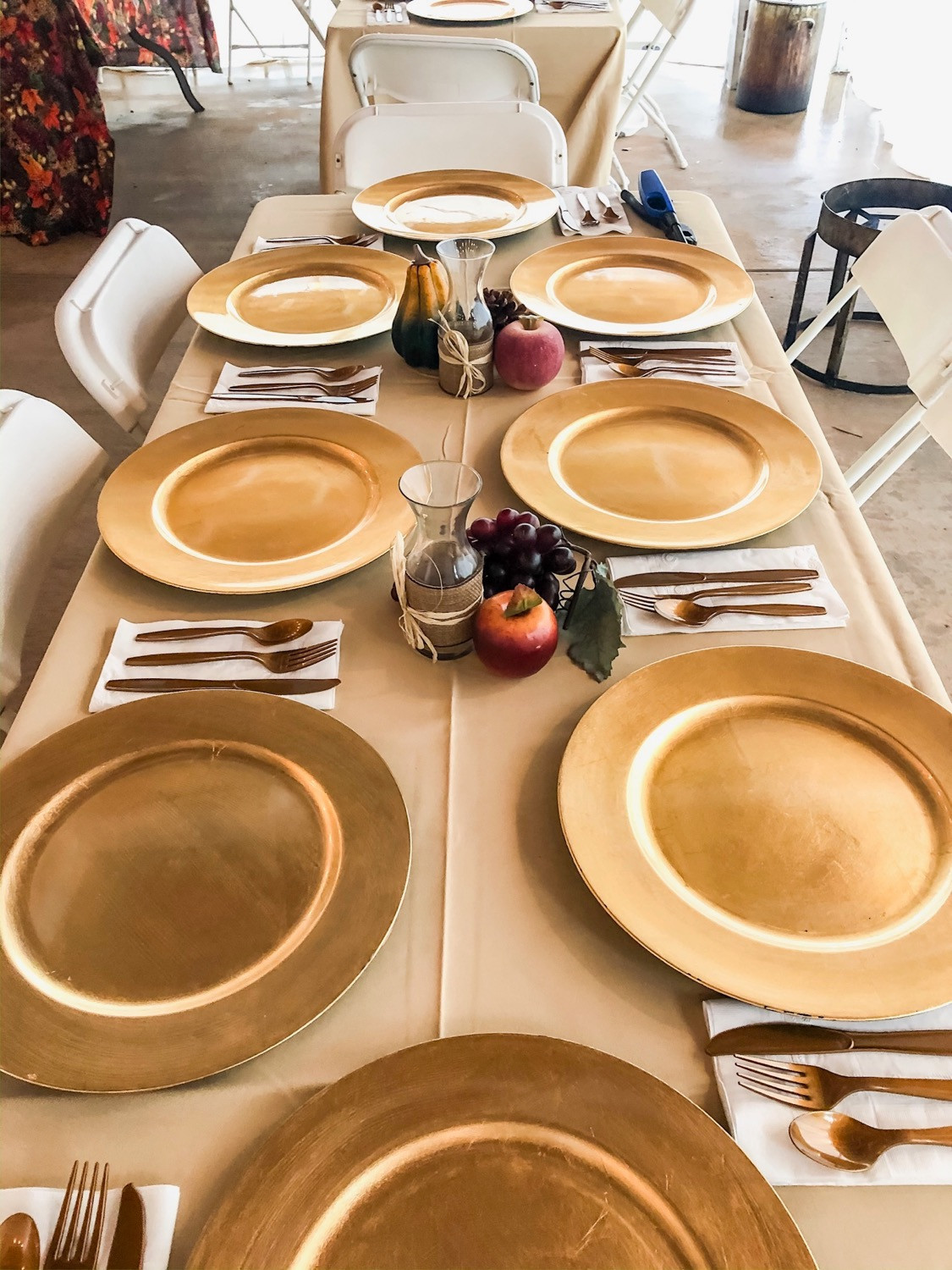 champagne tablecloths