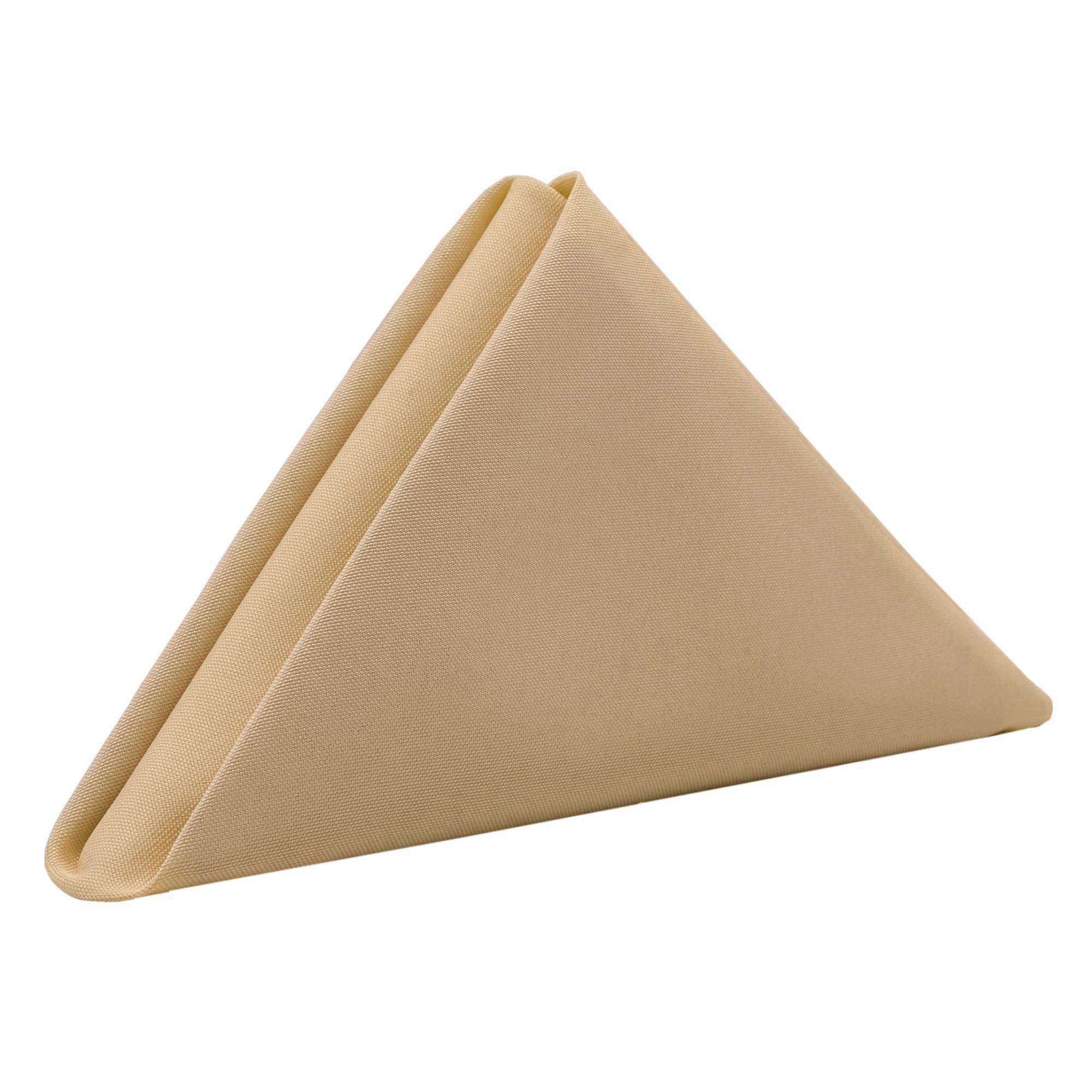 20 inch Polyester Cloth Napkins Champagne