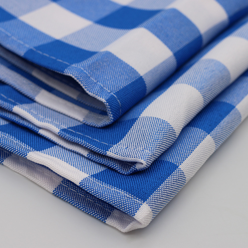 Polyester Checkered Royal Blue