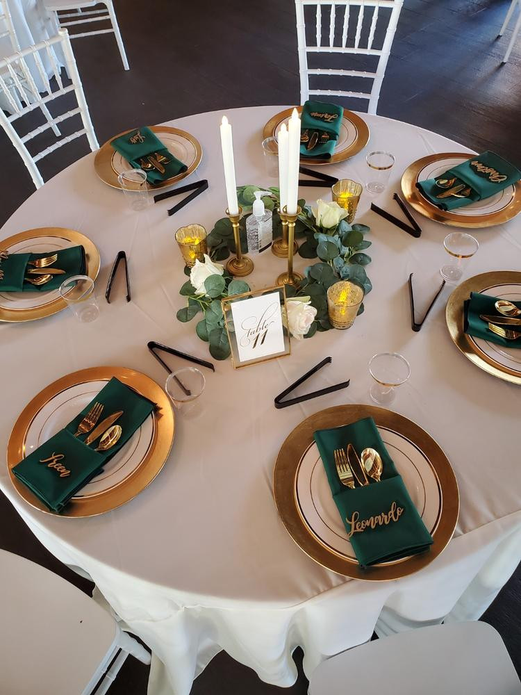 20 Inch Polyester Cloth Napkins Hunter Green lifestyle