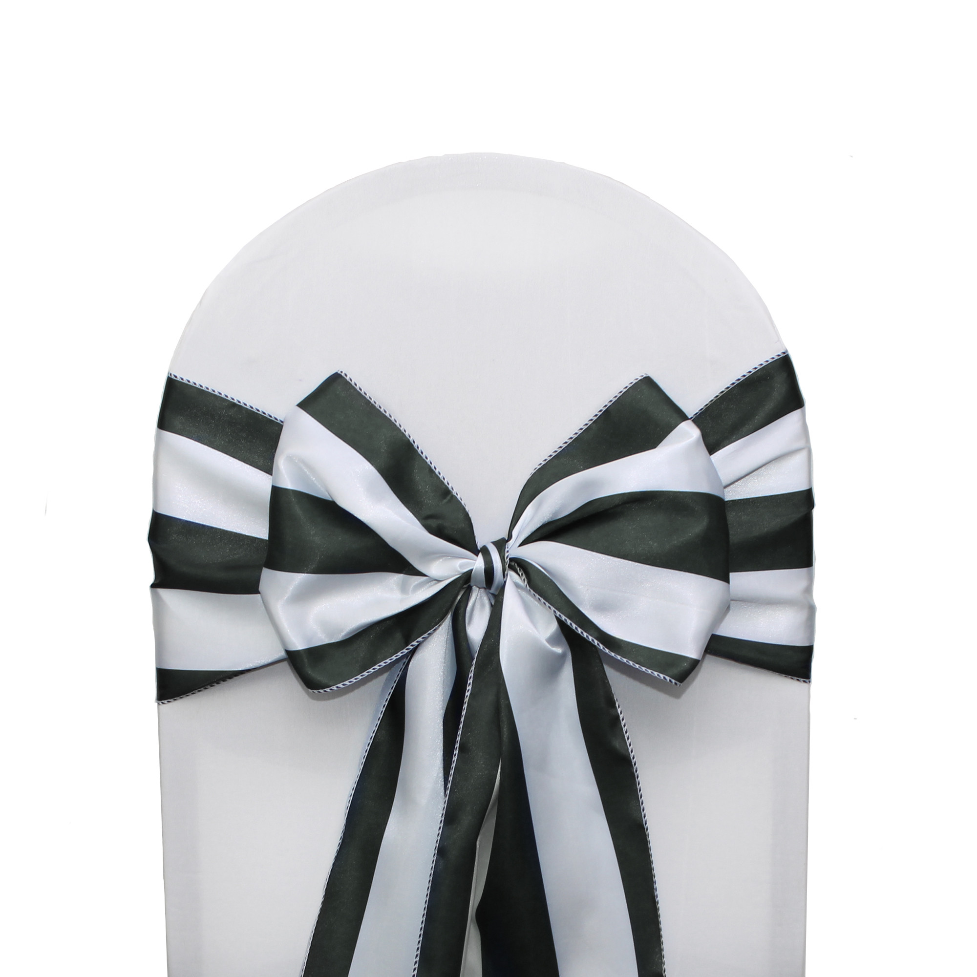 Satin Sashes Black/White Striped