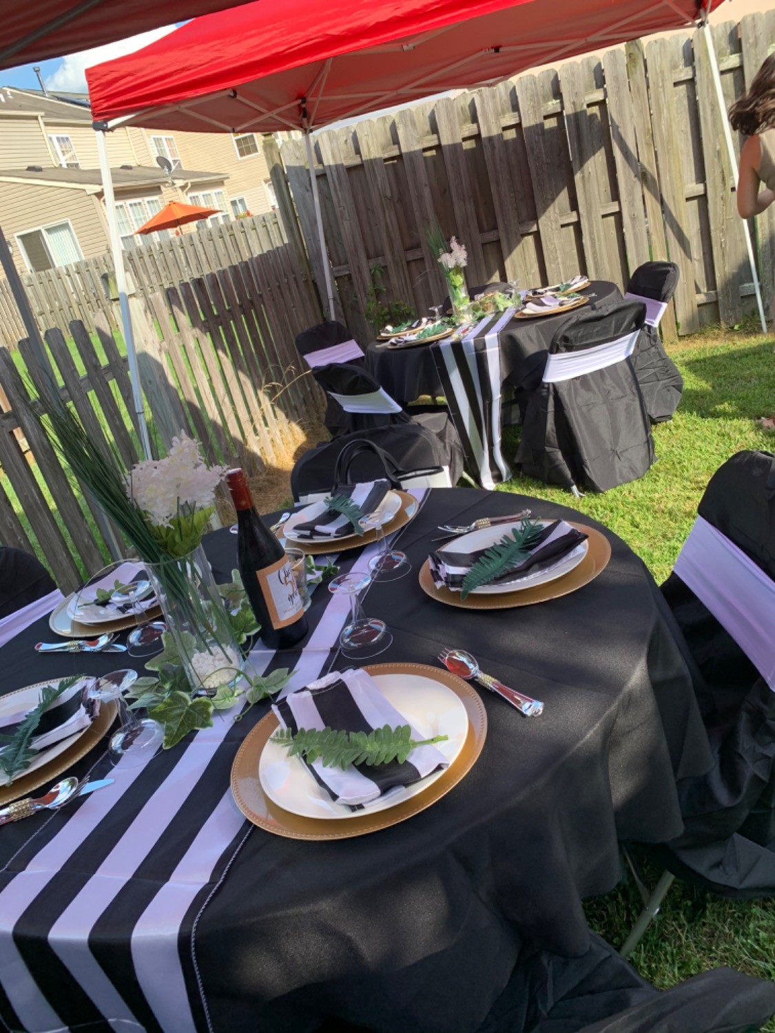 striped satin napkins