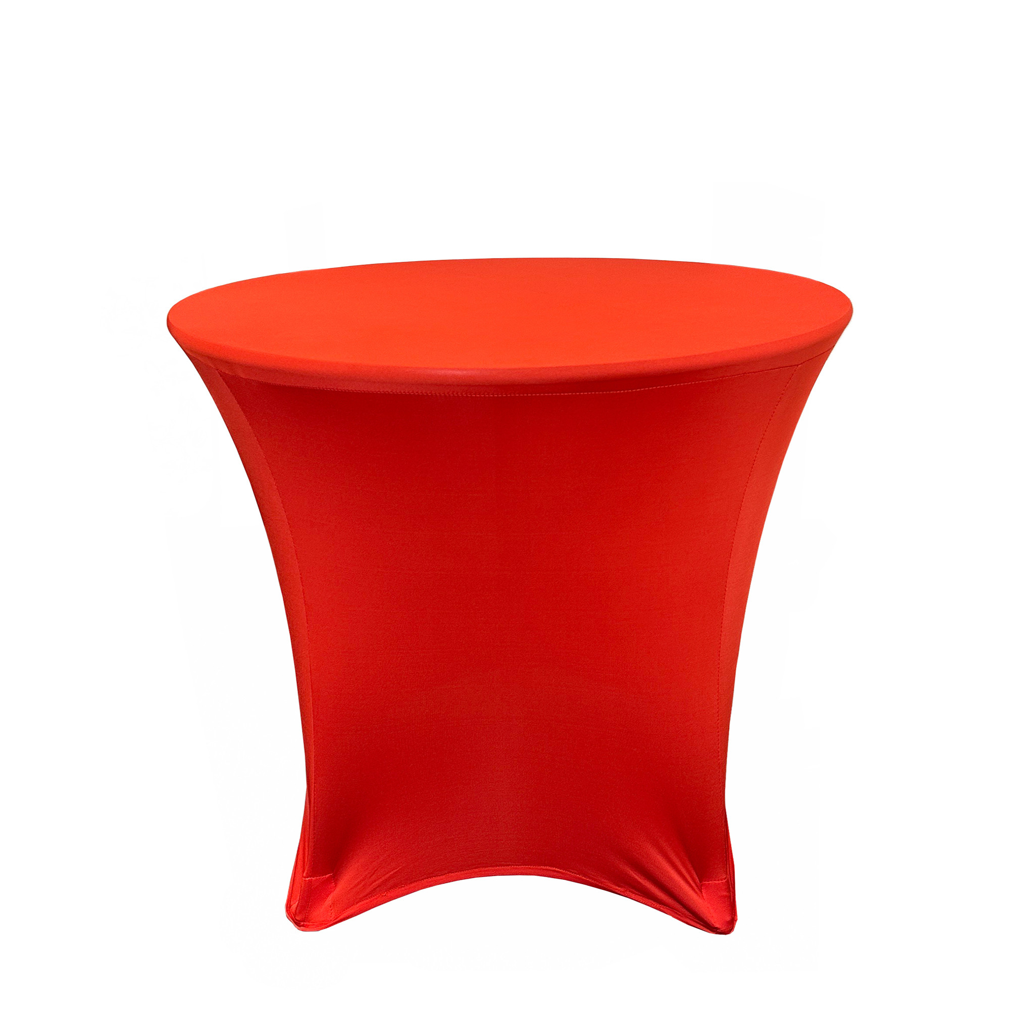 36 x 30 inch Lowboy Cocktail Round Stretch Spandex Table Cover Red