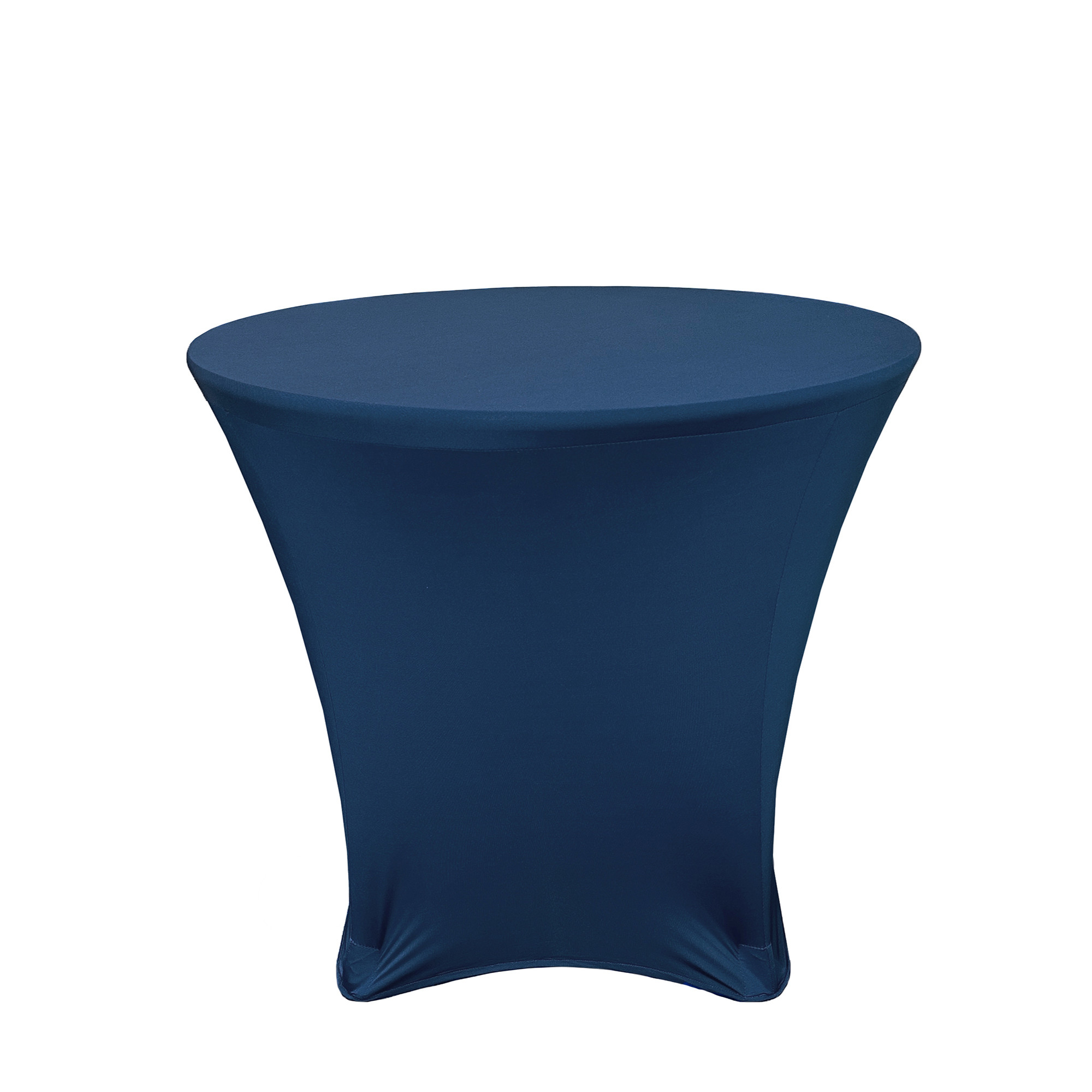 36 x 30 inch Lowboy Cocktail Round Stretch Spandex Table Cover Navy Blue