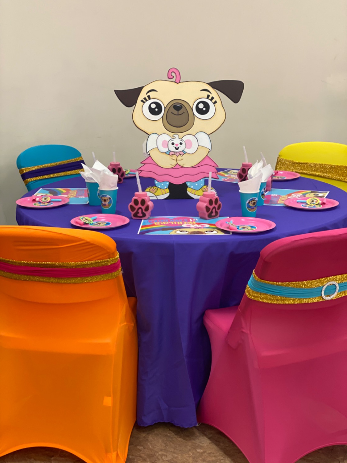 fuchsia spandex folding chair covers