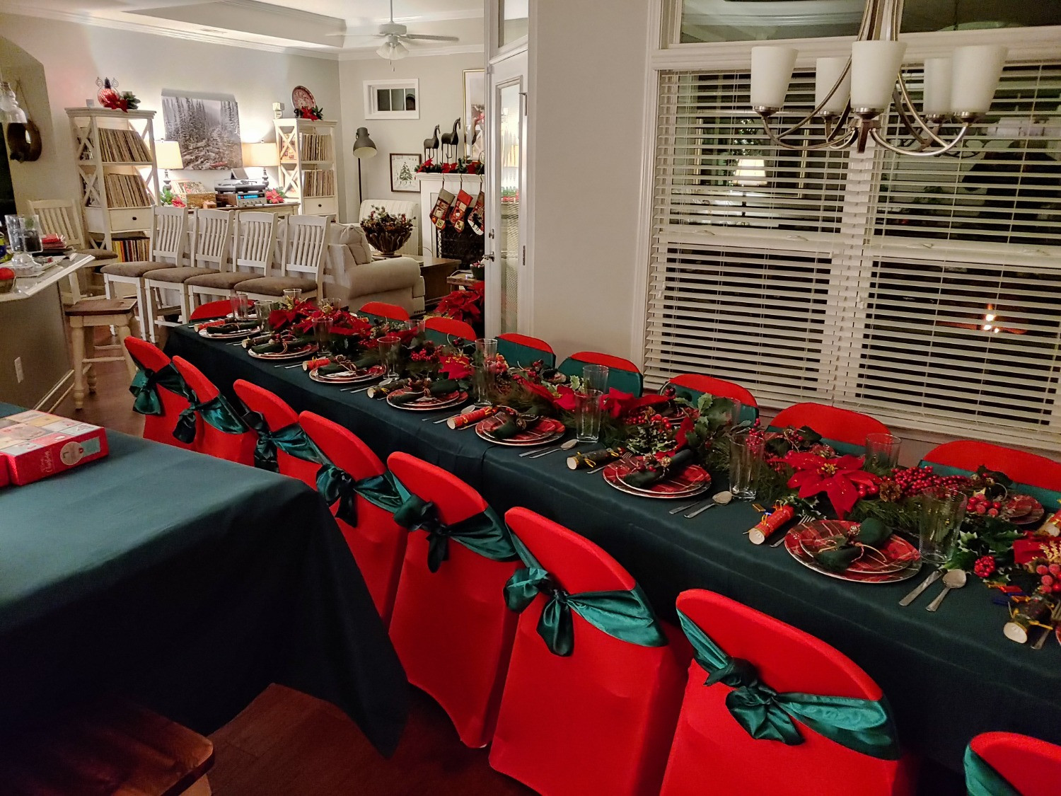 Christmas red chair covers 