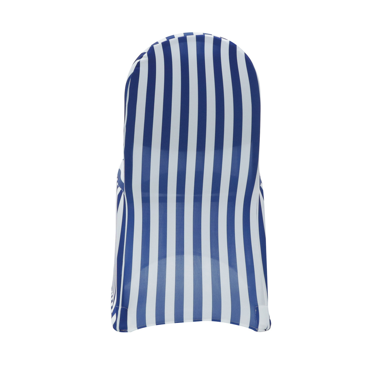 white and royal blue striped chair covers spandex