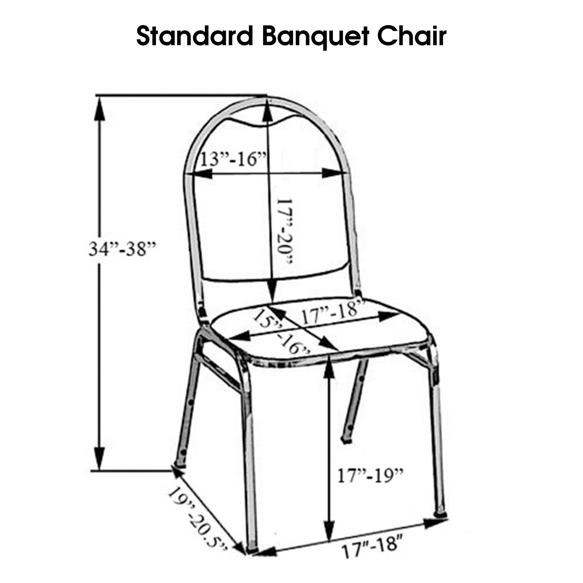 banquet chair dimensions