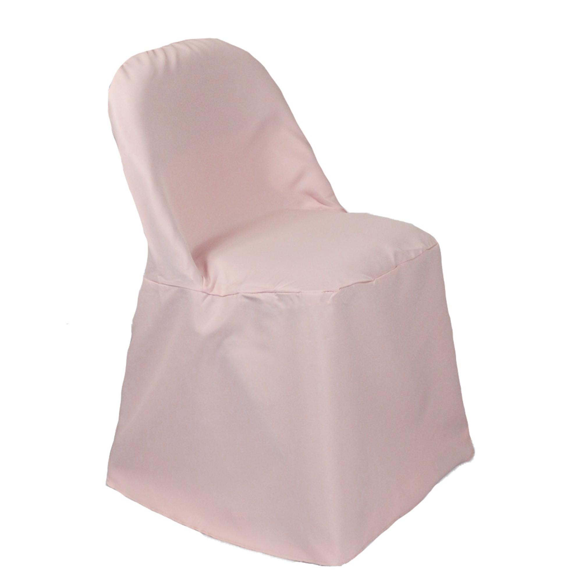 Polyester Folding Chair Covers Blush