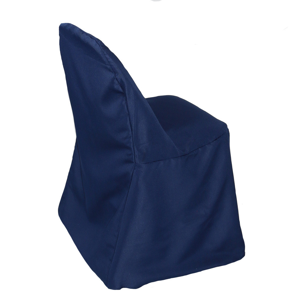 Wholesale Polyester Folding Chair Cover Navy Blue