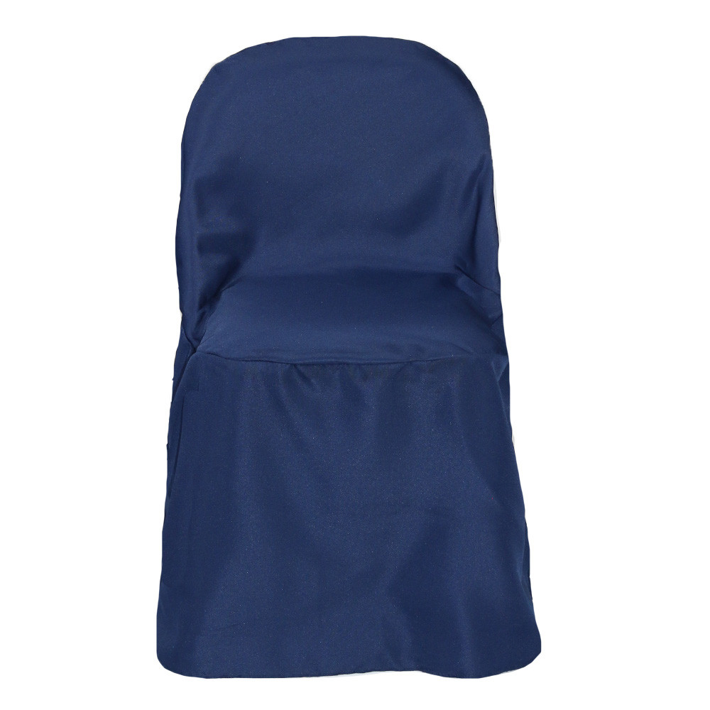 Polyester Folding Chair Cover Navy Blue for weddings
