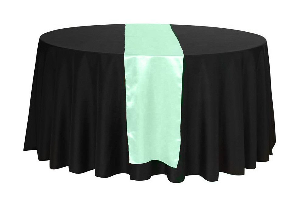 14 x 108 inch Satin Table Runner Mint