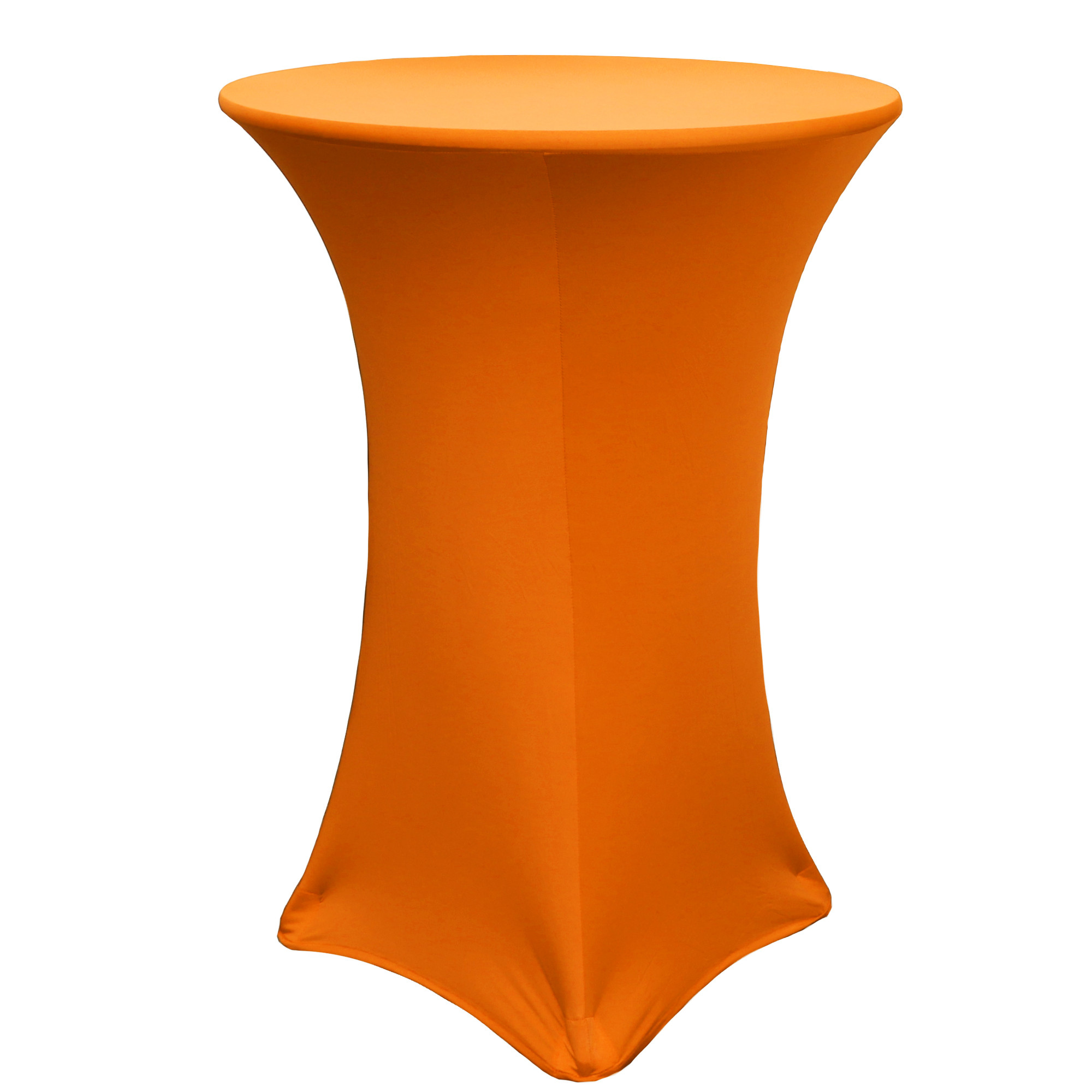 30 inch Highboy Cocktail Round Stretch Spandex Table Cover Orange