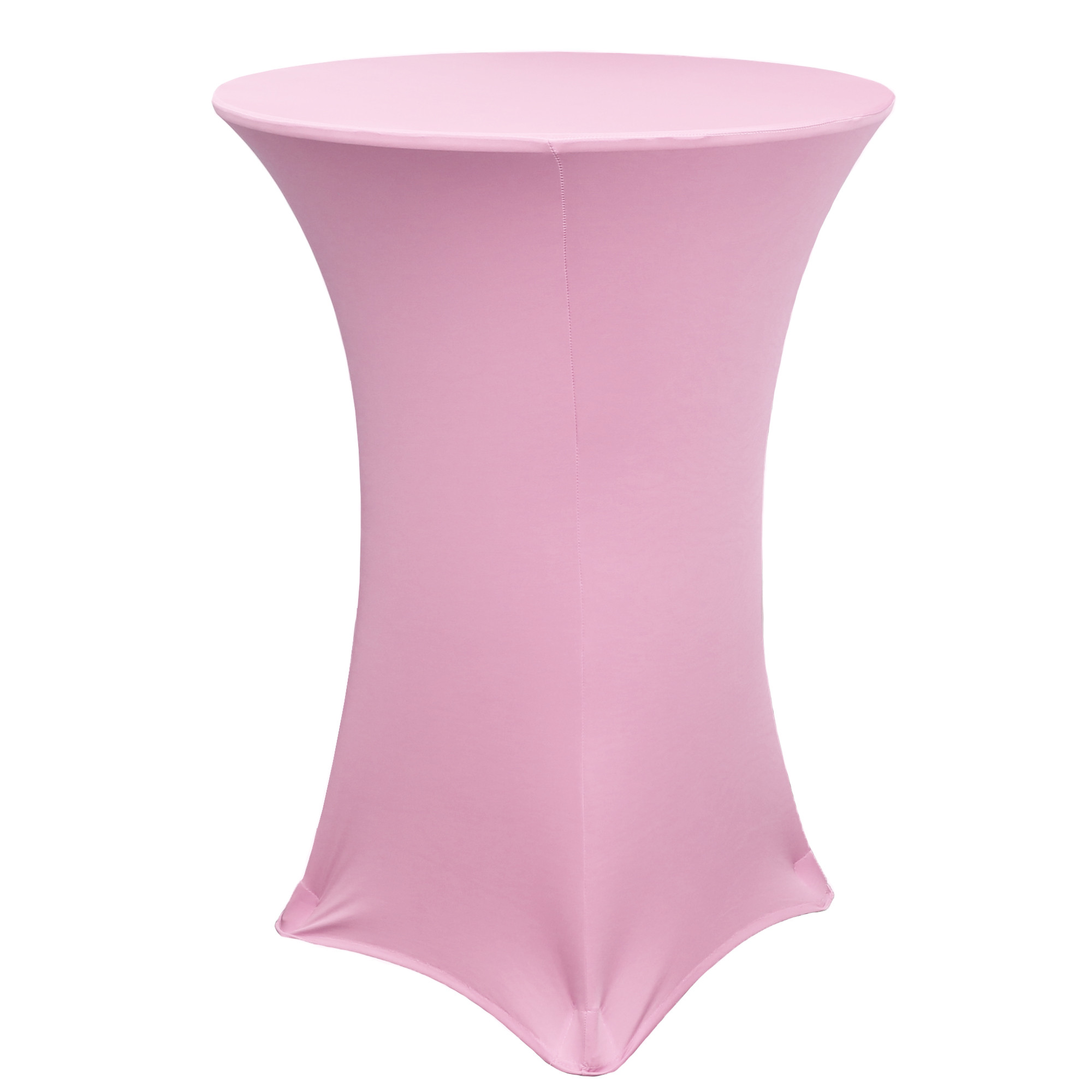 30 inch Highboy Cocktail Round Stretch Spandex Table Cover Pink