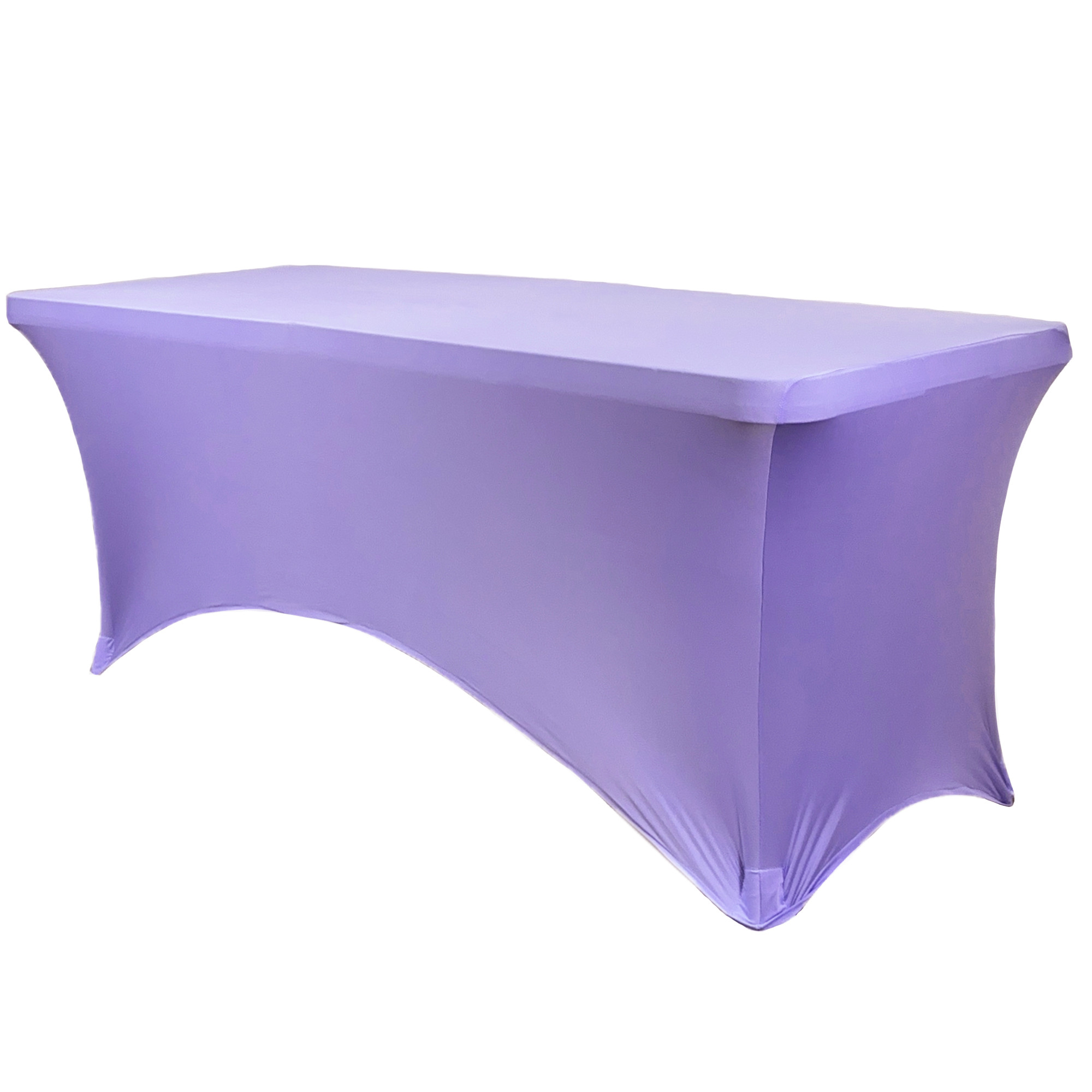 Stretch Spandex 6 Ft Rectangular Table Cover Lavender