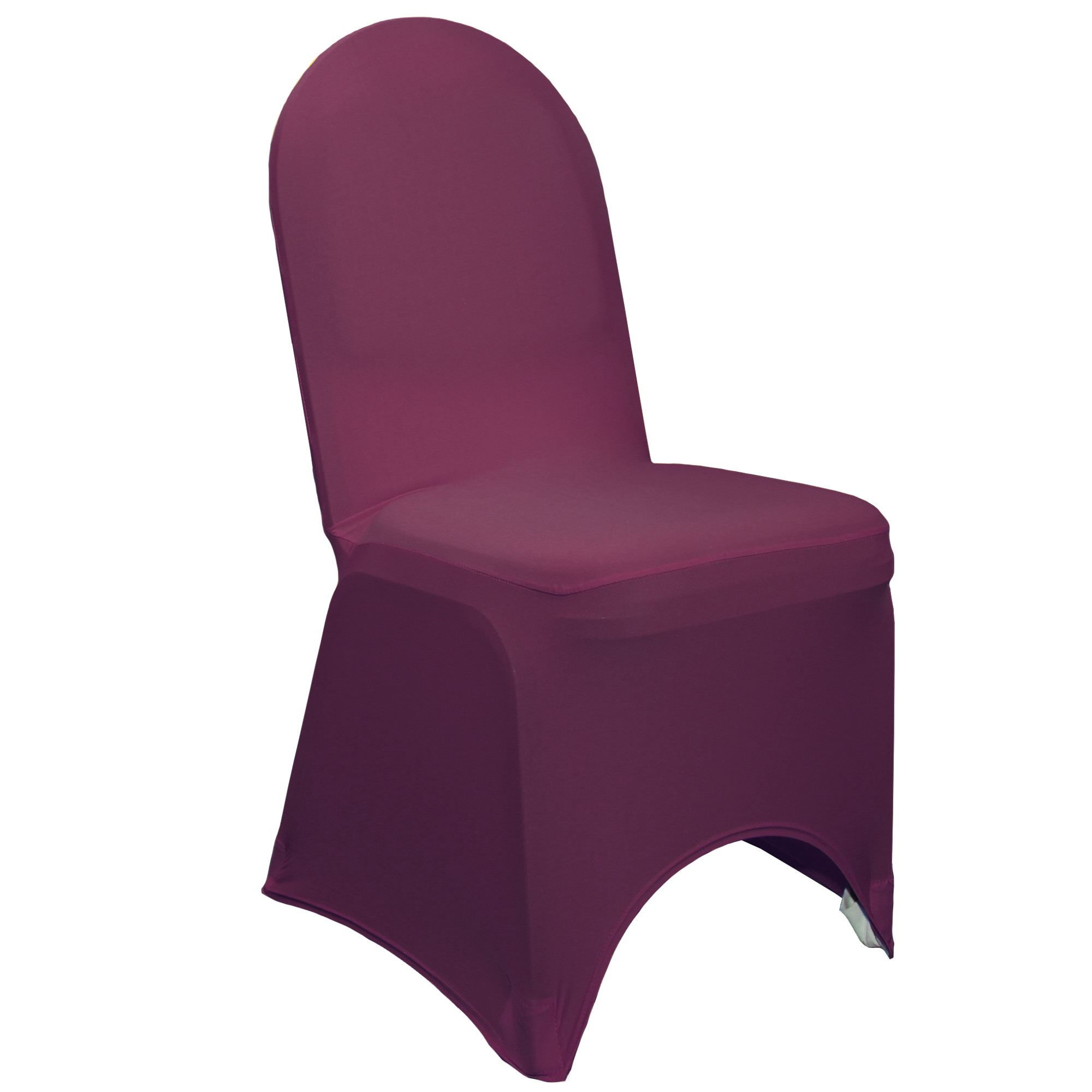 Stretch Spandex Banquet Chair Cover Eggplant For Weddings