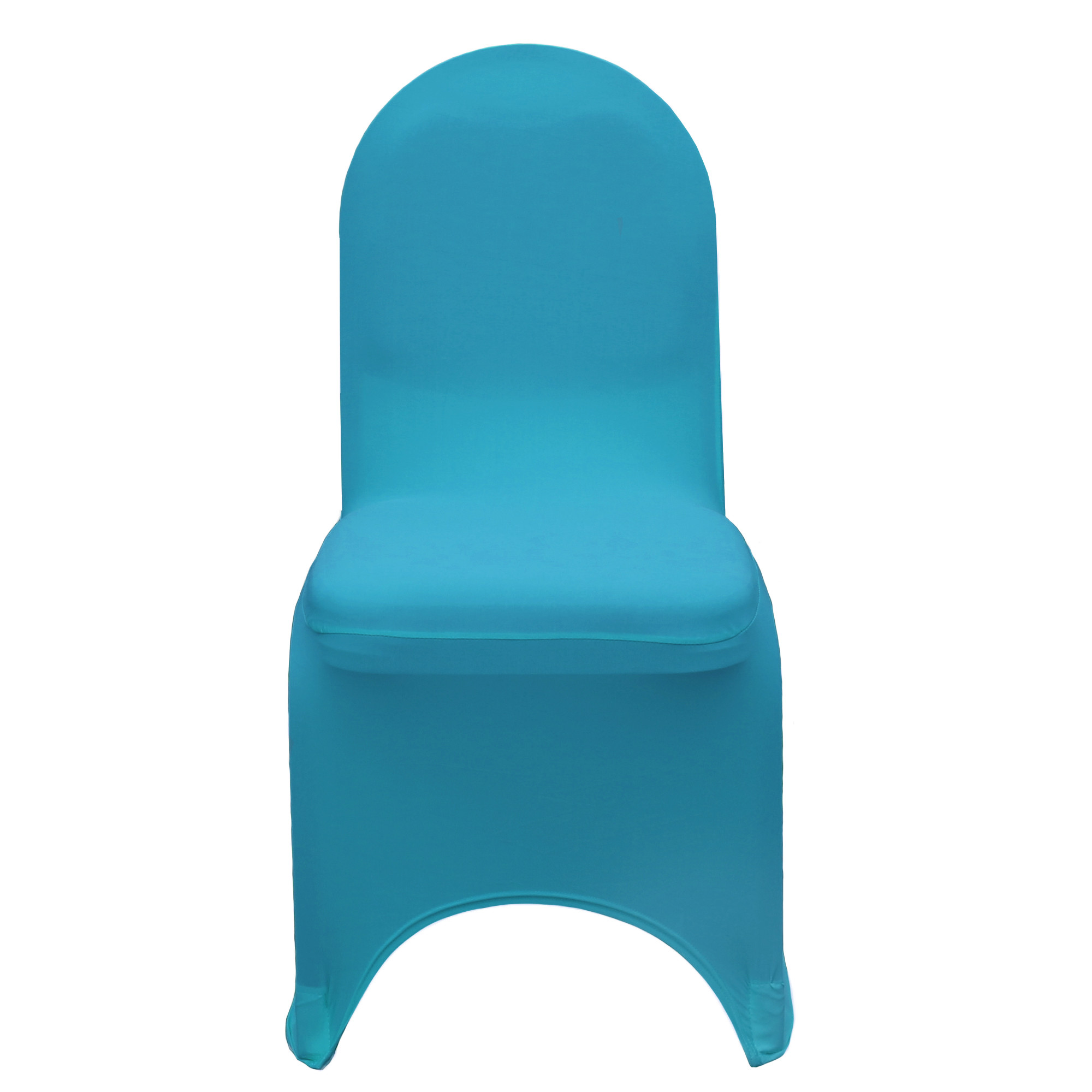 Stretch Spandex Banquet Chair Cover Malibu Blue For Events front