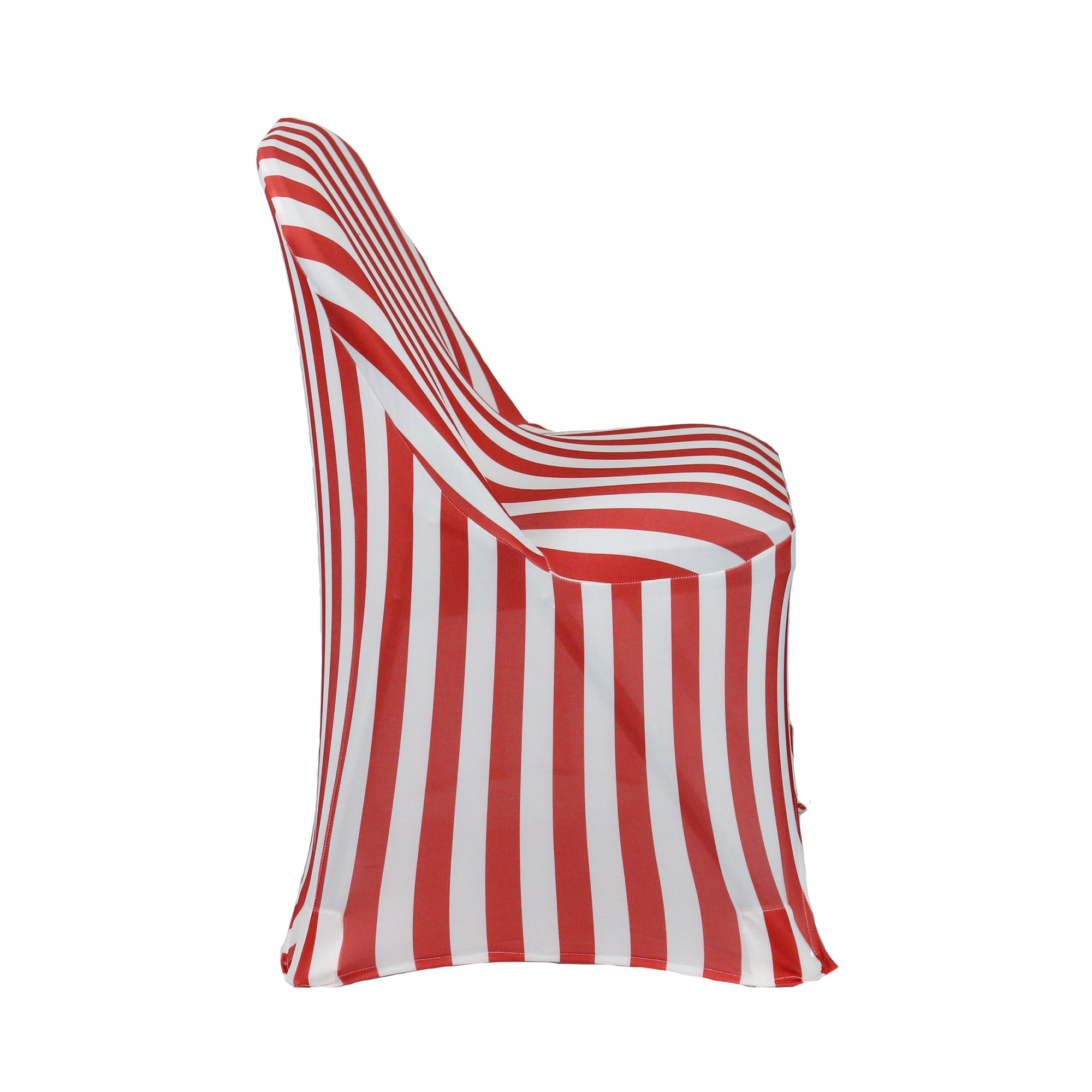 Stretch Spandex Folding Chair Covers Red/White For Weddings