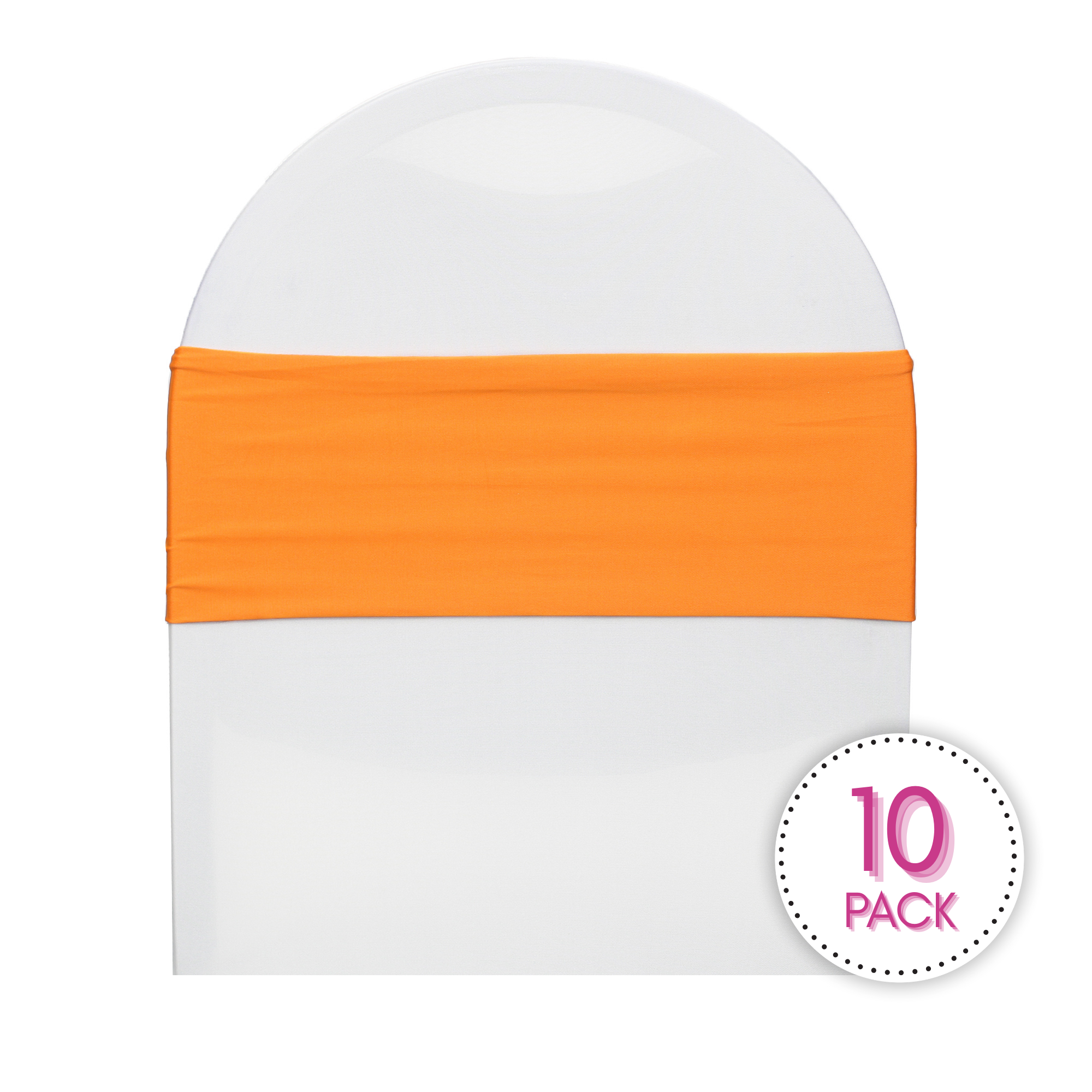 orange spandex chair bands pack of 10