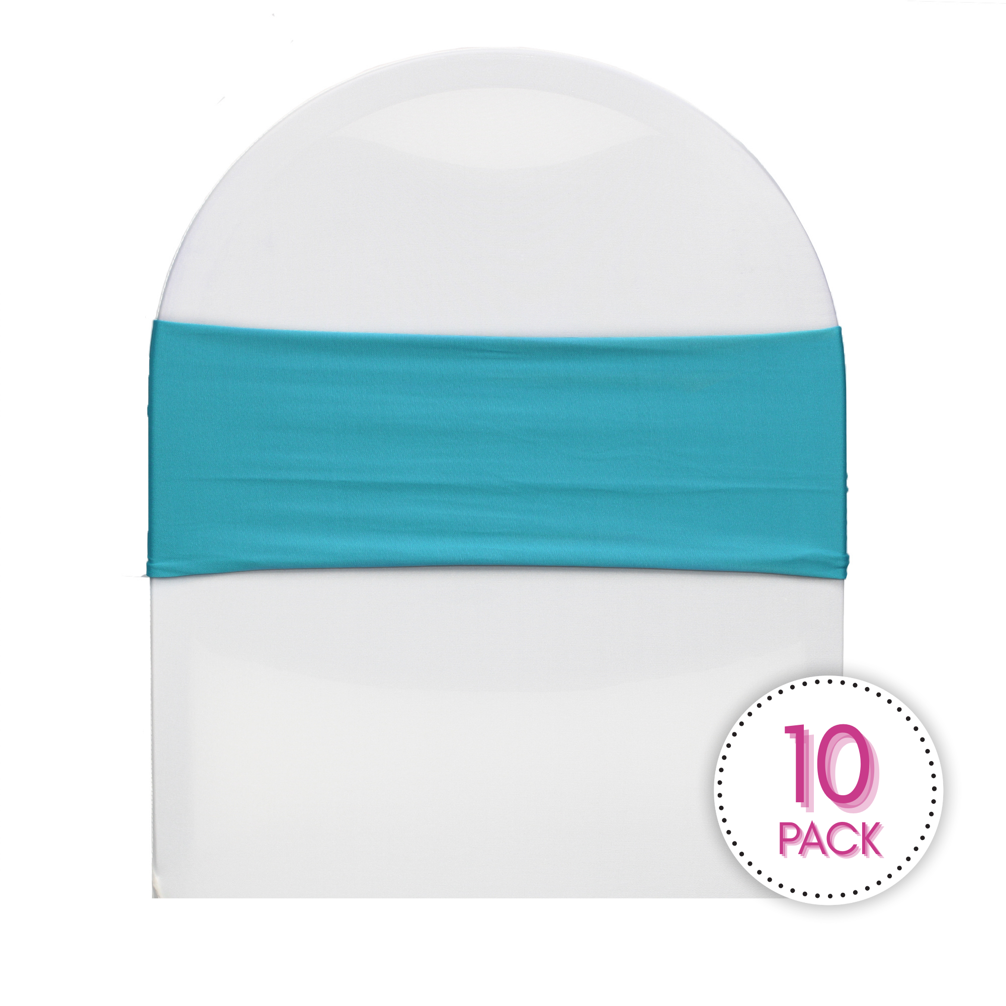 teal spandex chair bands pack of 10