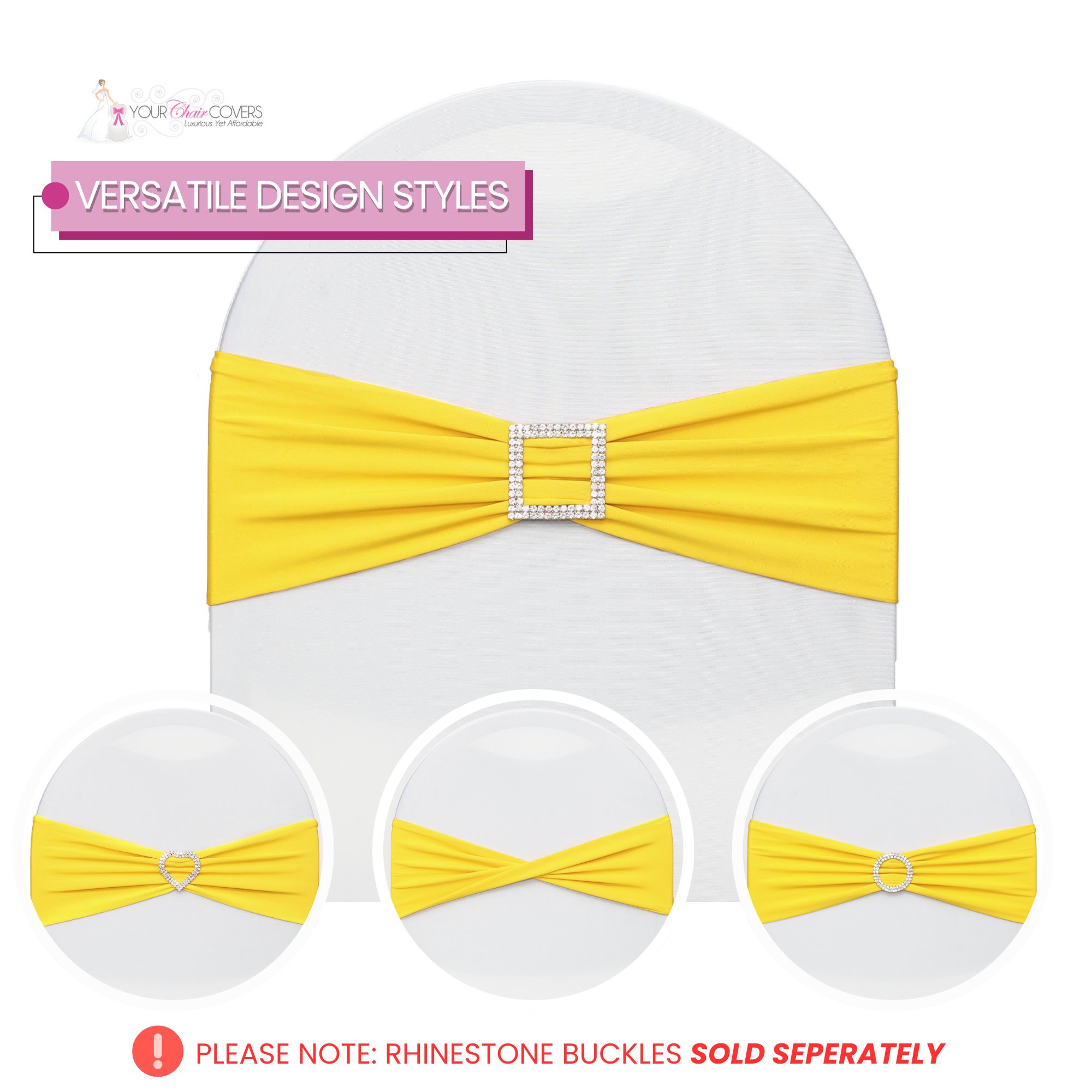 Yellow Spandex Chair Band designs