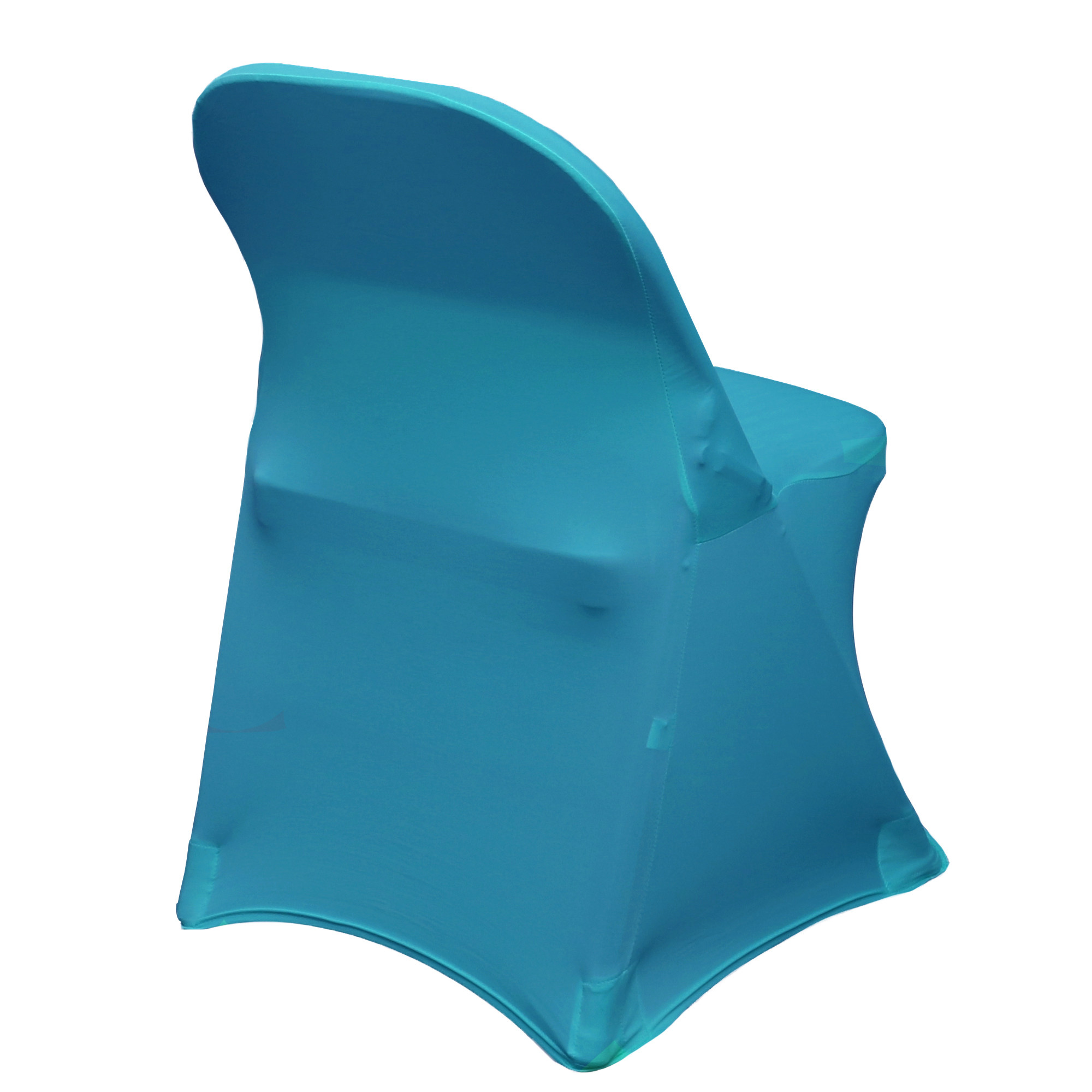 Stretch Spandex Folding Chair Cover Malibu Blue back