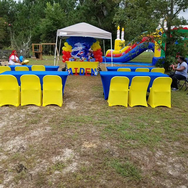 yellow chair covers