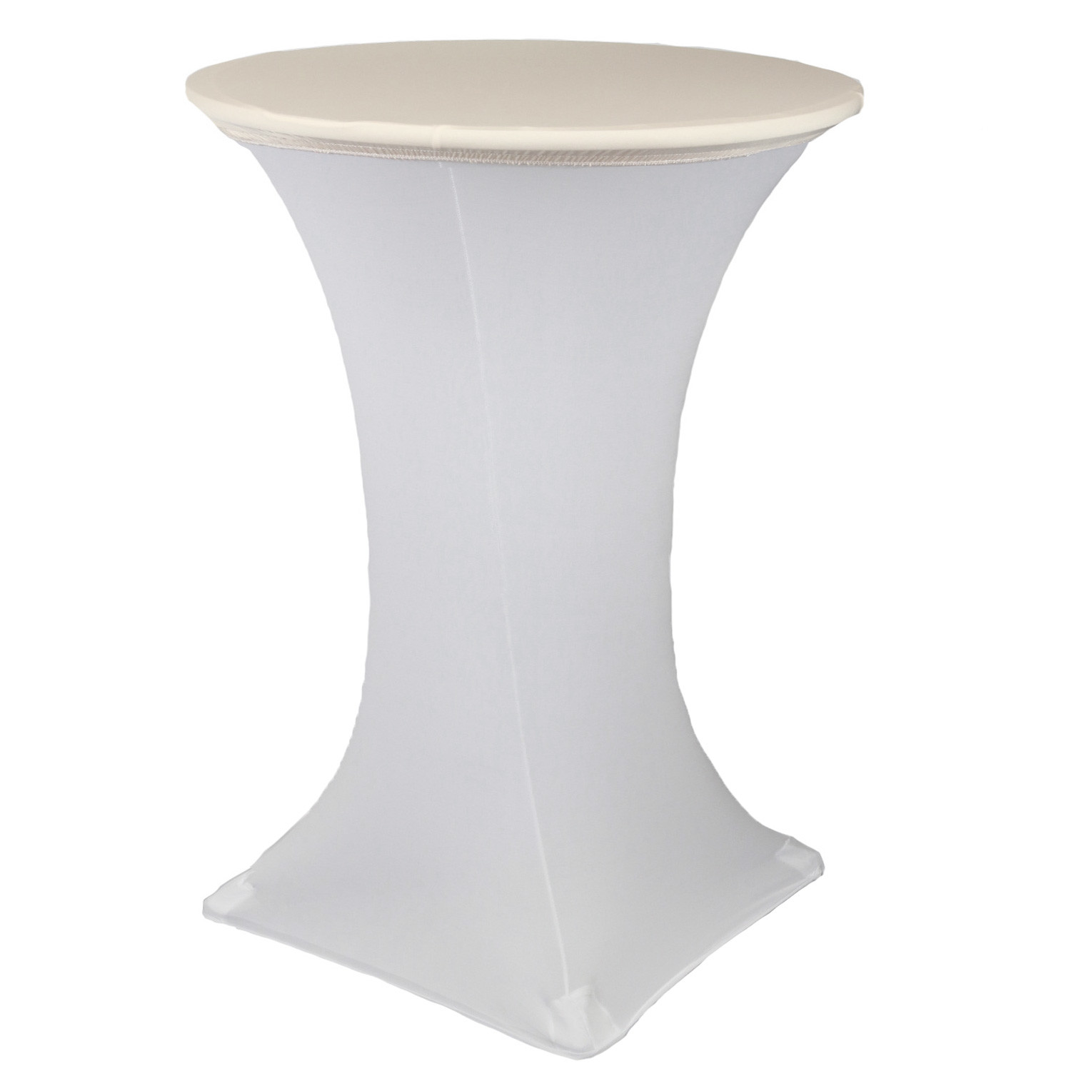 30" Stretch Spandex Table Topper/Cap Ivory