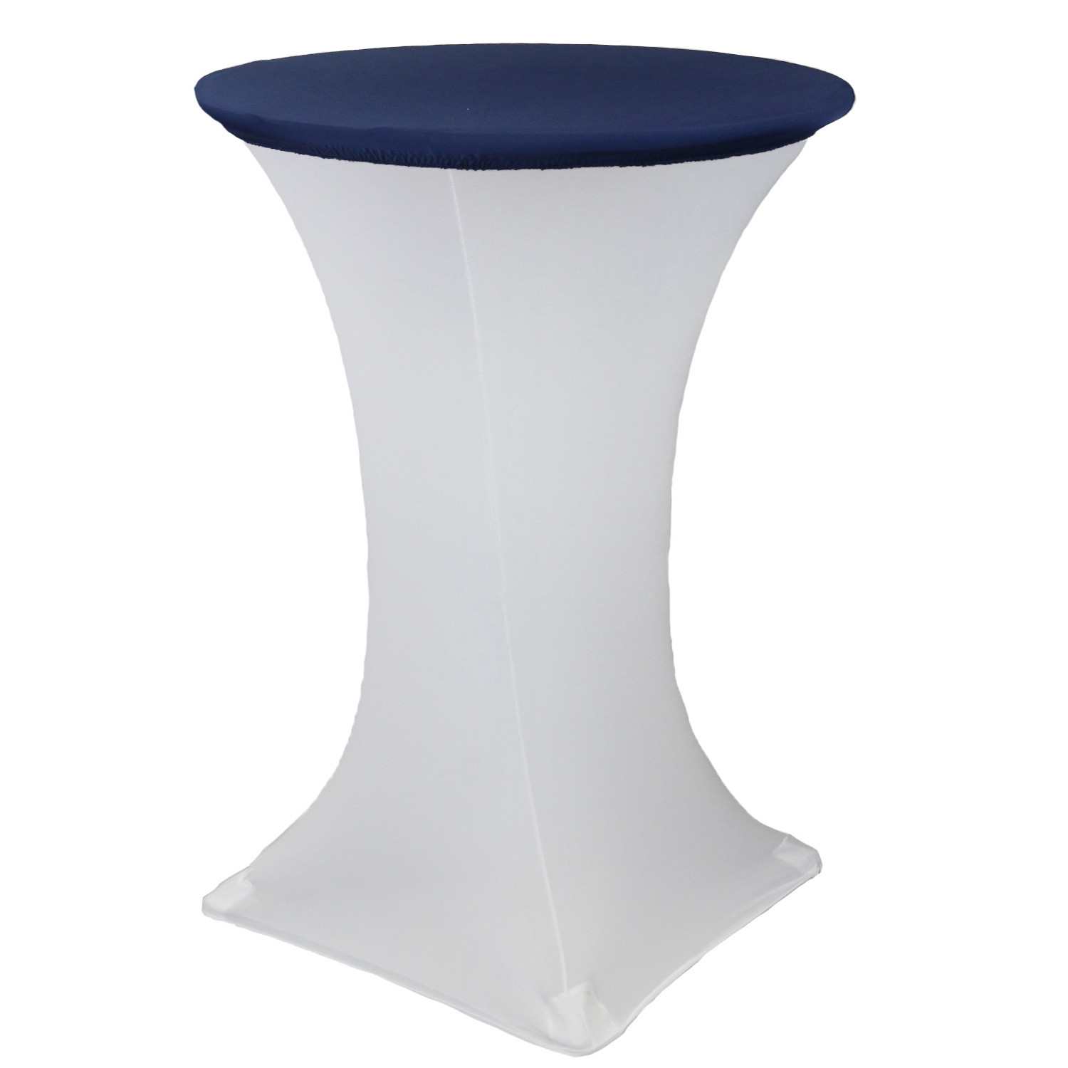 30" Stretch Spandex Table Topper/Cap Navy Blue