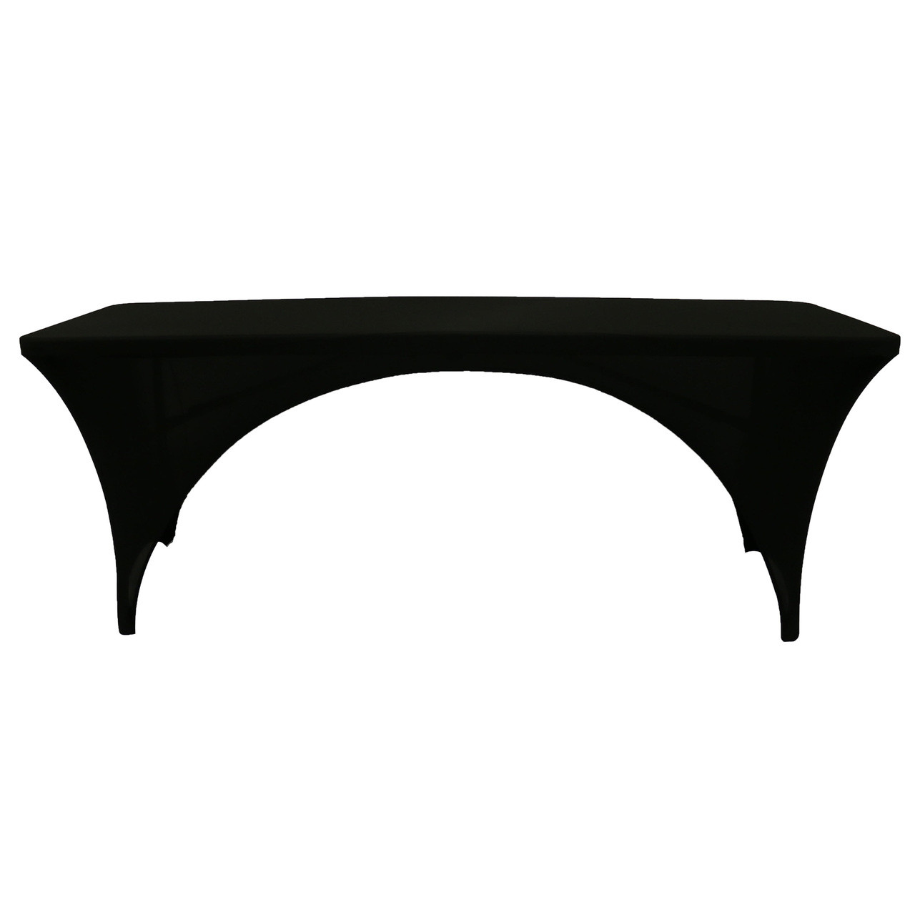 Stretch Spandex 8 Ft Sides Open Back Rectangular Table Cover front