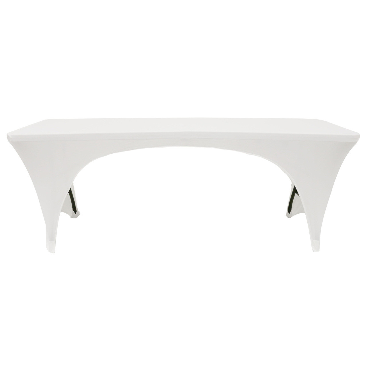 Stretch Spandex 8 ft Open Sides Rectangular Table Cover front