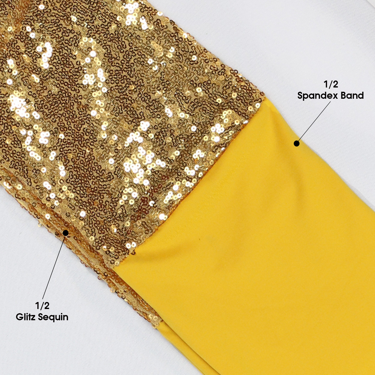 Glitz Sequin Spandex Band Gold