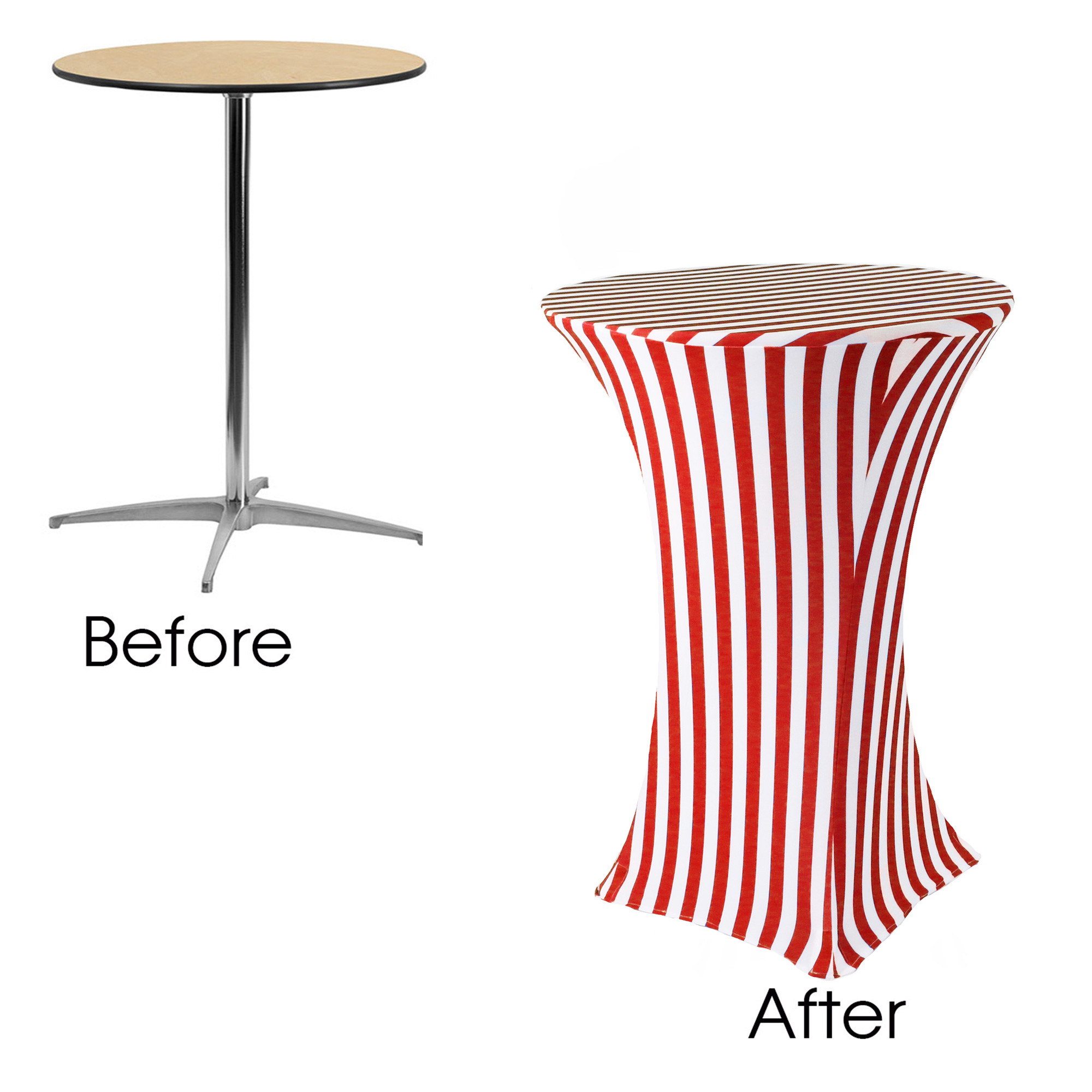 Cocktail Table Covers Before After Wedding
