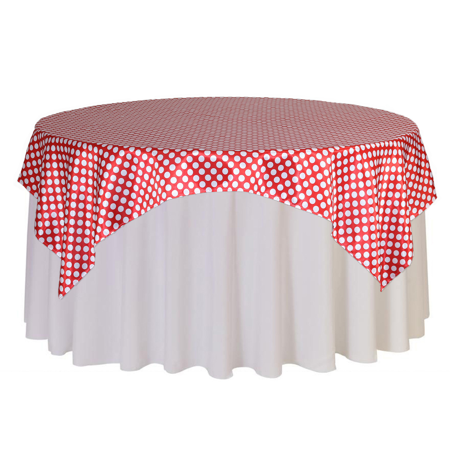Table Overlay Red/White Polka Dots