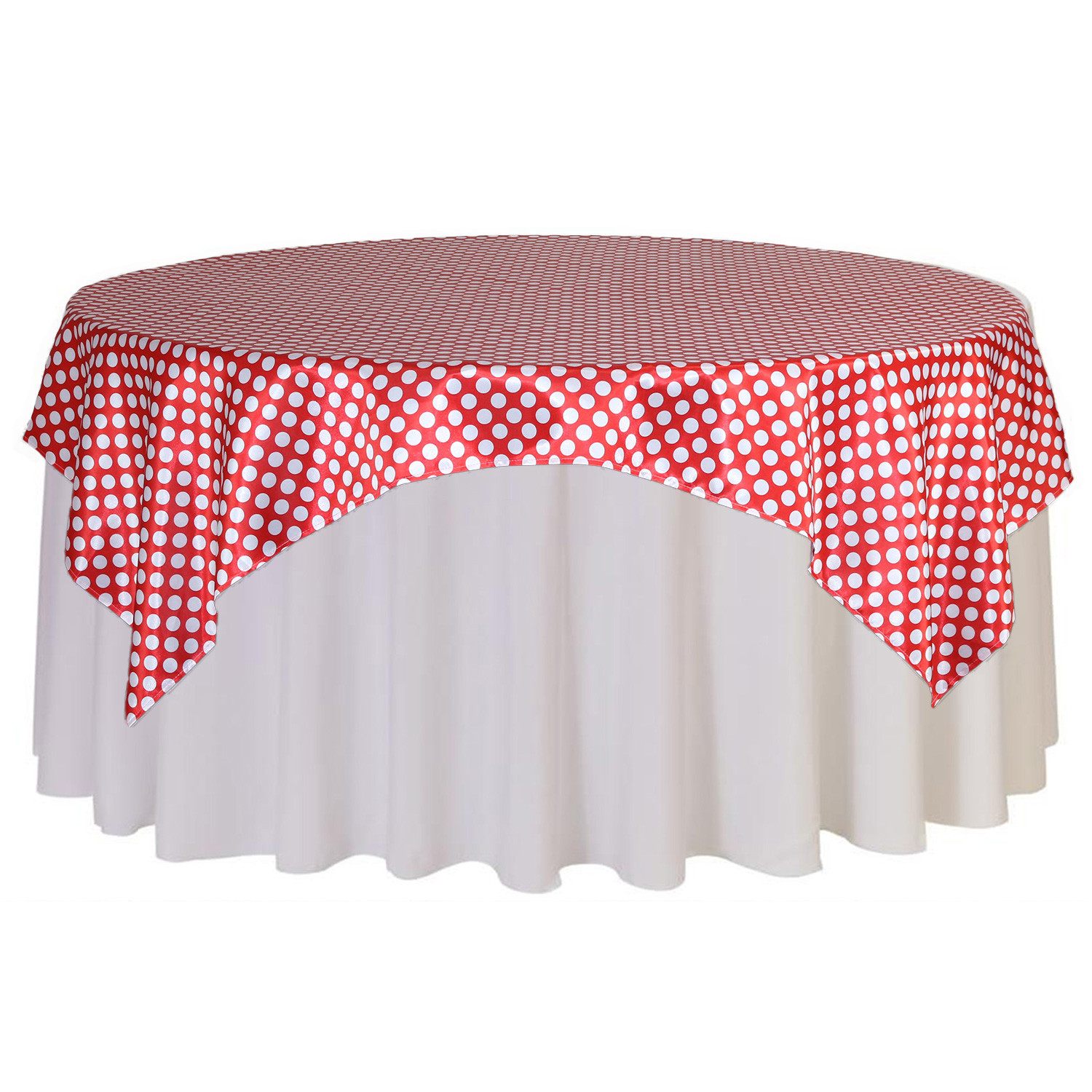 Table Overlay Red/White Polka Dots