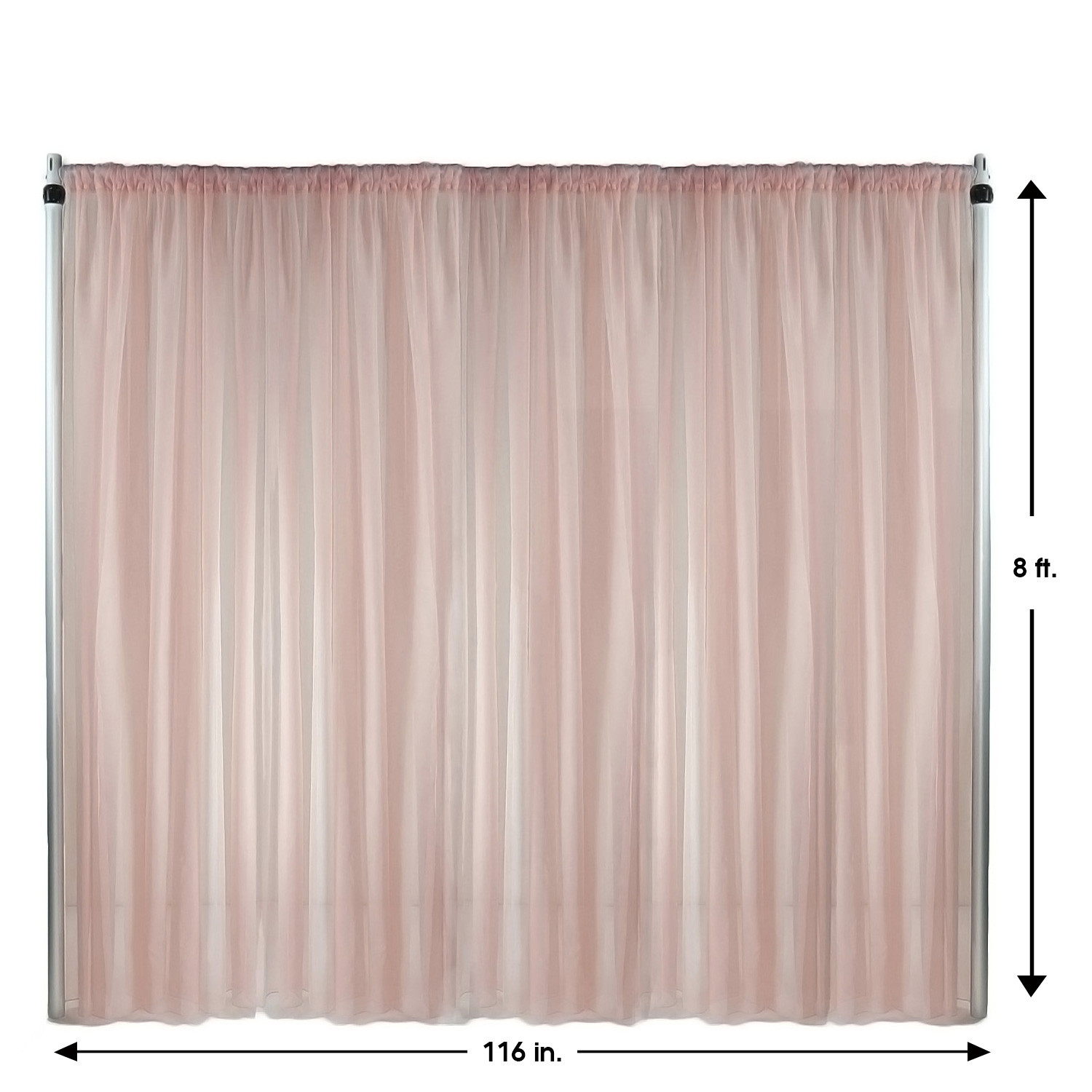 Drape/Backdrop 8 ft x 116 Inches Blush