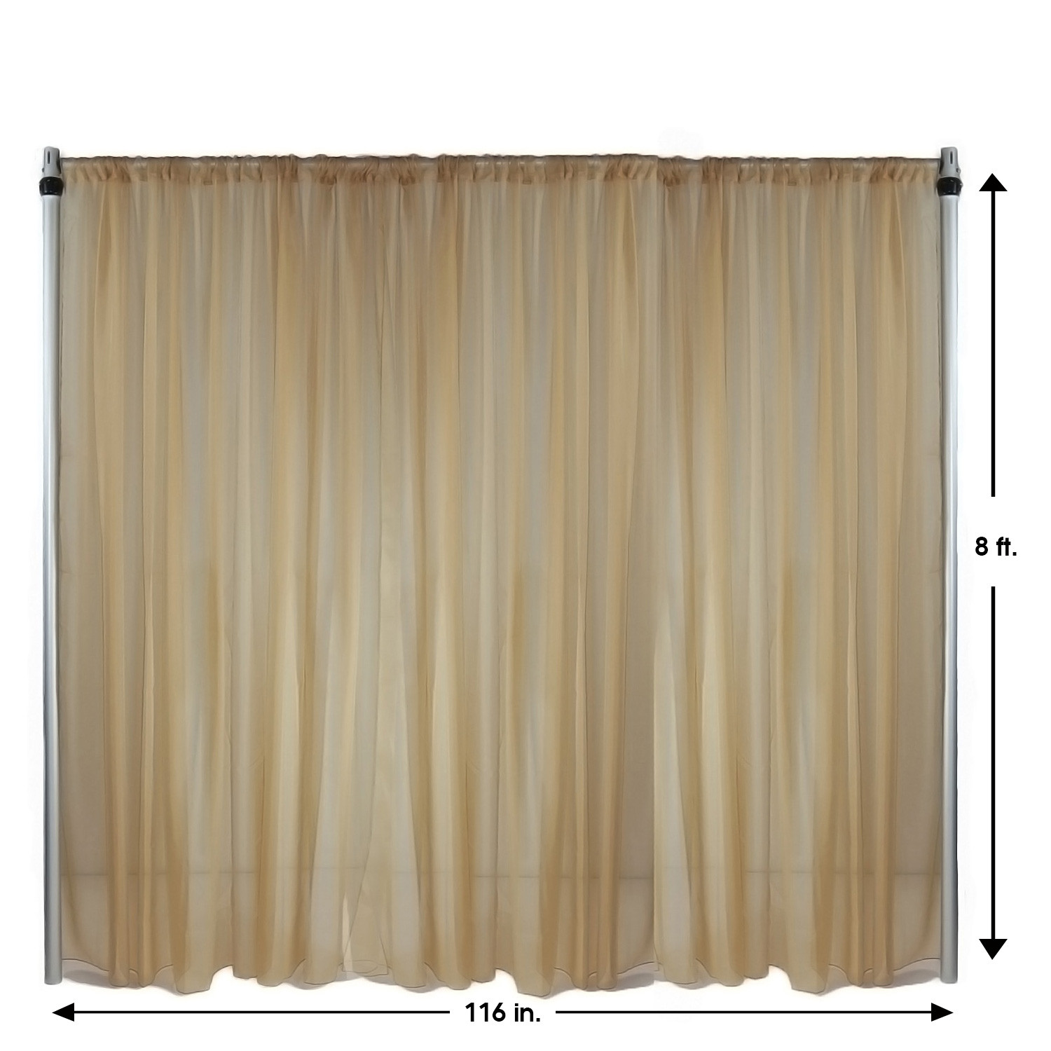 Drape/Backdrop 8 ft x 116 Inches Champagne